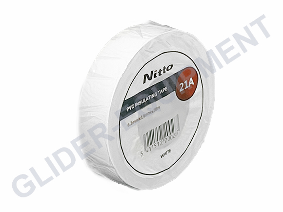 Nitto afplaktape 19mm   1 ROL [PVC21-19MMx20M-WIT]